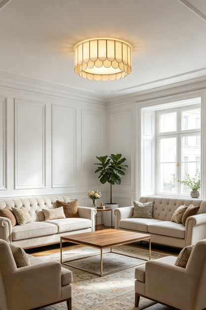 Ceiling Luxury Shell Ceiling Light for Living room | vexa lamps
