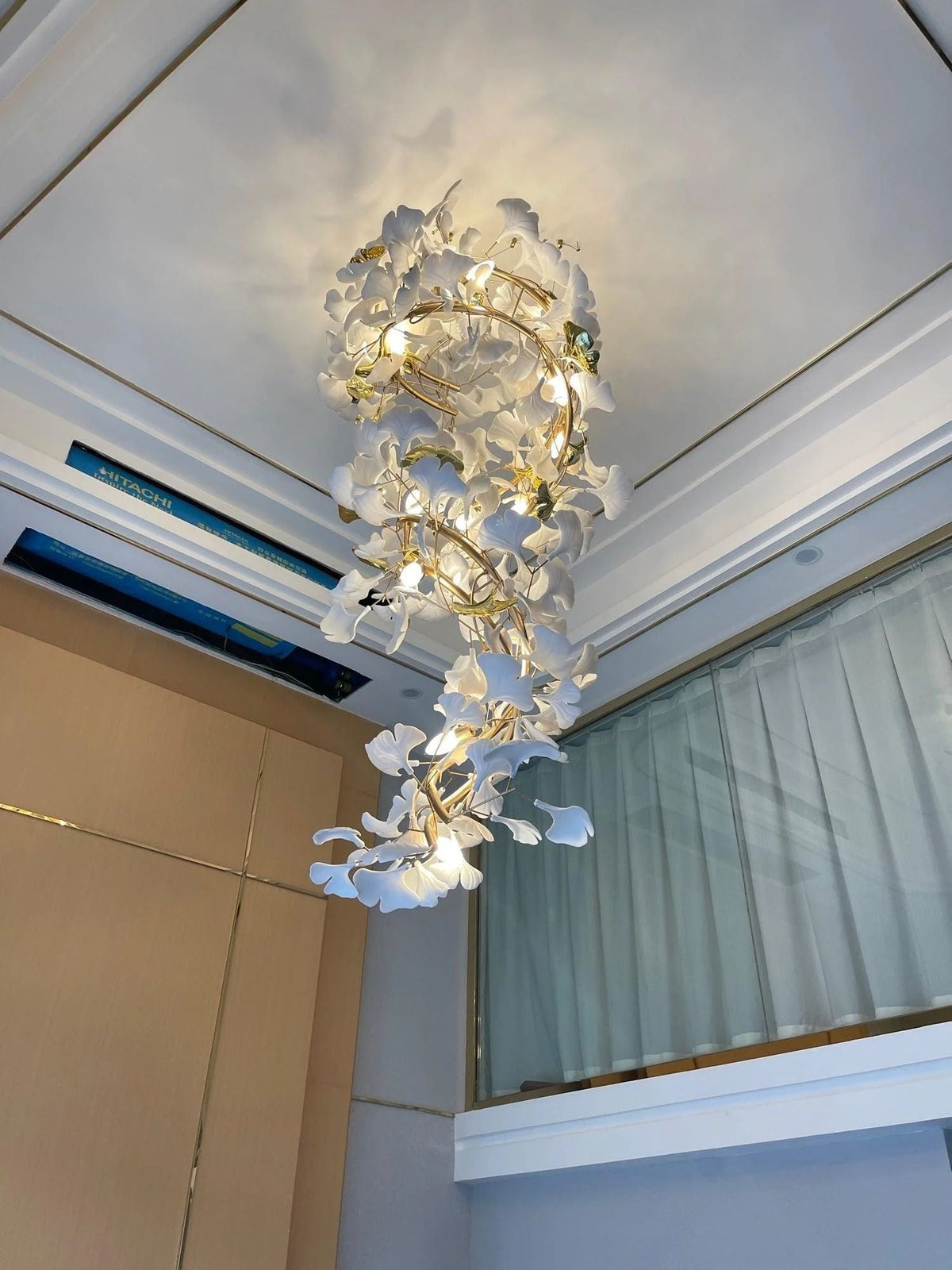 Ginkgo Ceramic Chandelier Double S