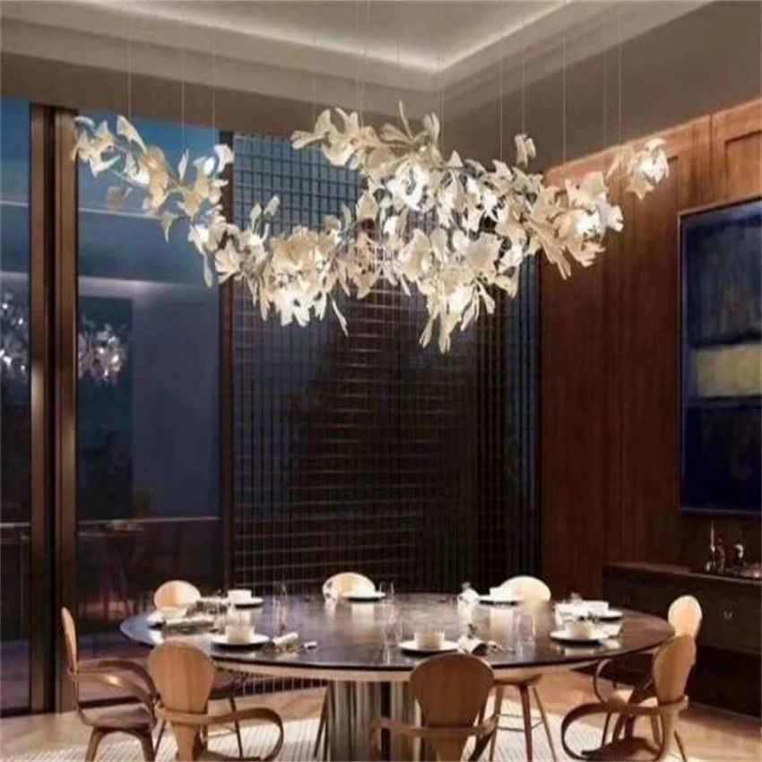 Eden Ginkgo Ceramic Luxury Branch Chandelier