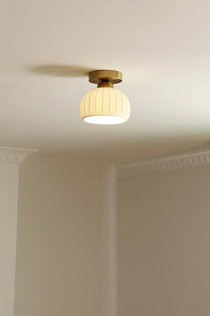 Ceramic Brass Ceiling Light - view 2 | everlamps