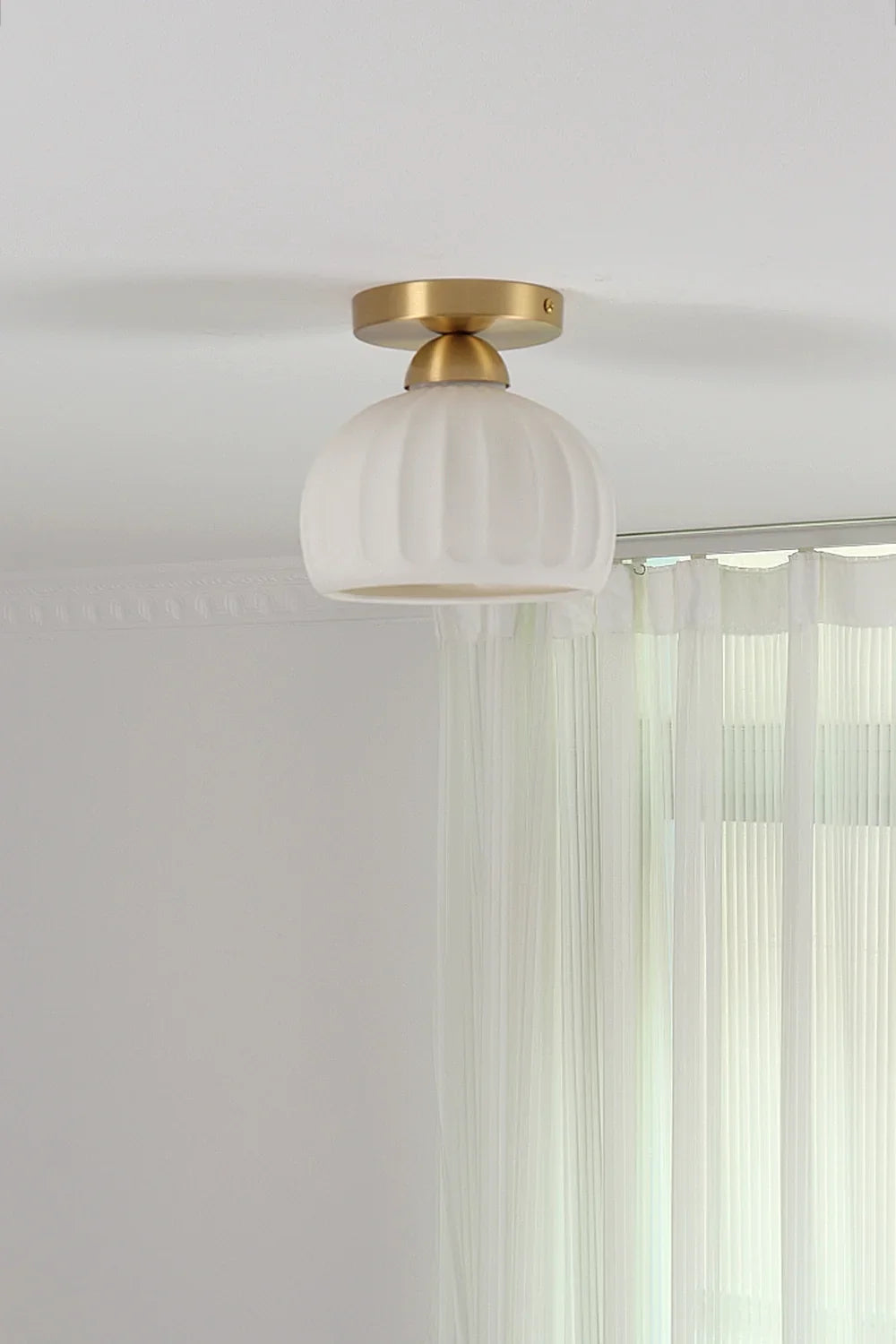 Ceramic Brass Ceiling Light - view 9 | everlamps