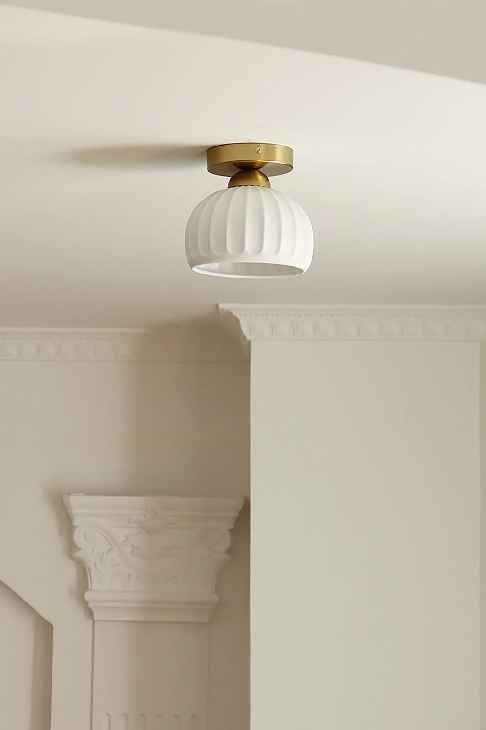Ceramic Brass Ceiling Light - view 10 | everlamps