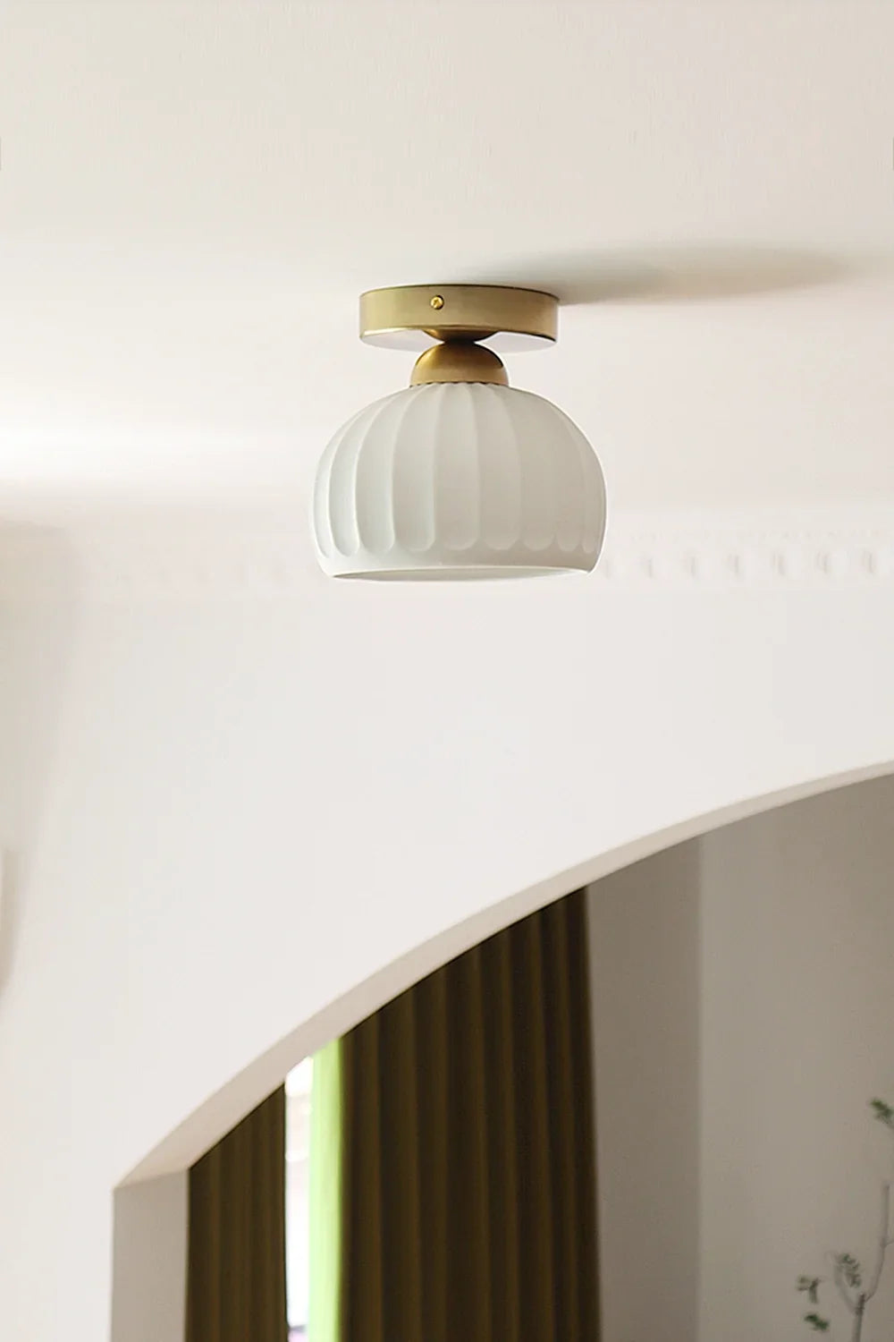 Ceramic Brass Ceiling Light - view 11 | everlamps