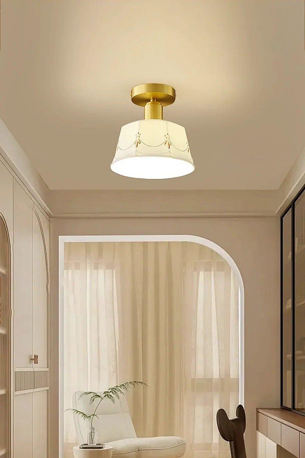 Ceramic Printed Ceiling Light - view 2 | everlamps