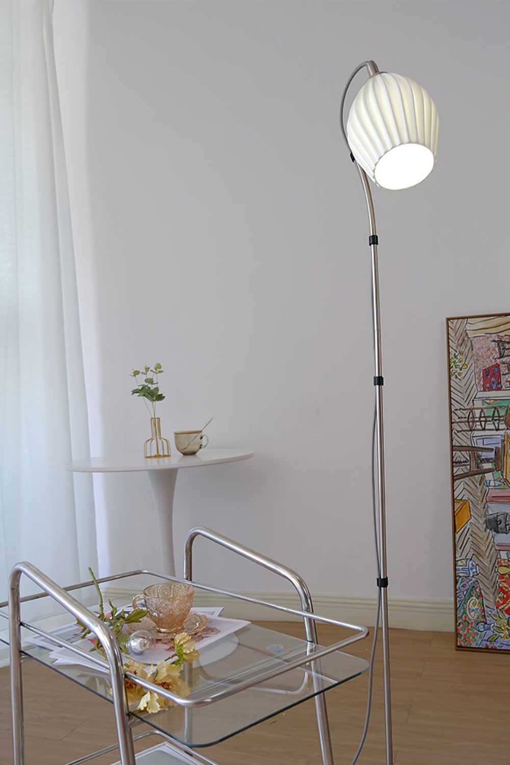 Ceramic Ribbed Floor Lamp - everlamps