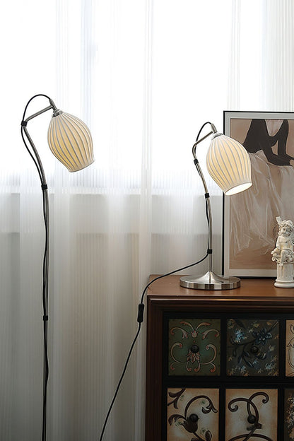 Ceramic Ribbed Floor Lamp - everlamps