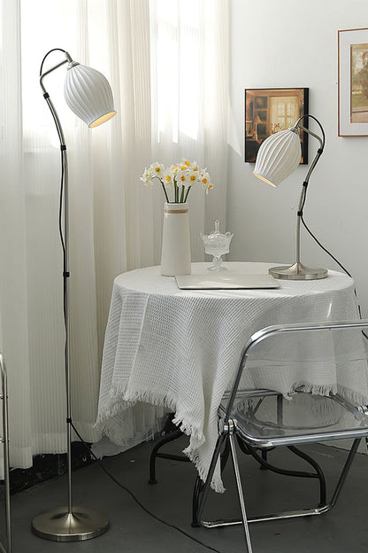 Ceramic Ribbed Floor Lamp - everlamps