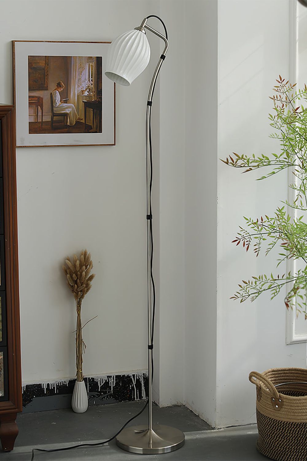 Ceramic Ribbed Floor Lamp - everlamps