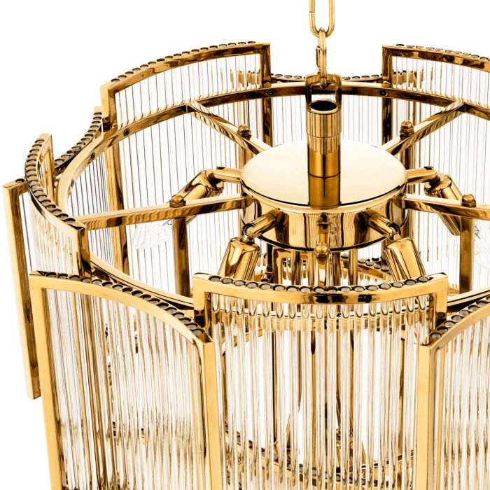 Vero Art Deco Glass Chandelier 23"W