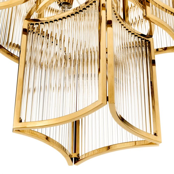 Vero Art Deco Glass Chandelier 23"W
