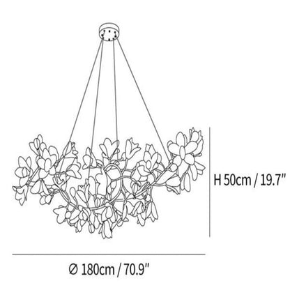 Flower Circular Blossom Chandelier
