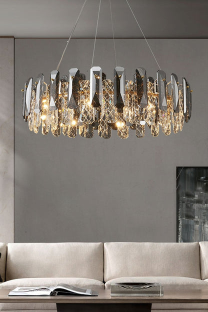 Clear Crystal Drum Pendant Lamp - everlamps