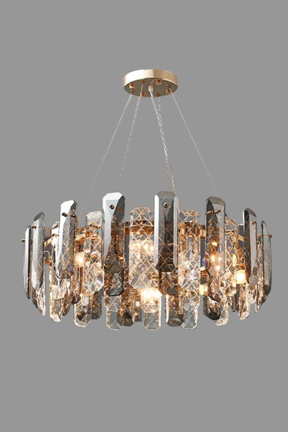 Clear Crystal Drum Pendant Lamp - everlamps