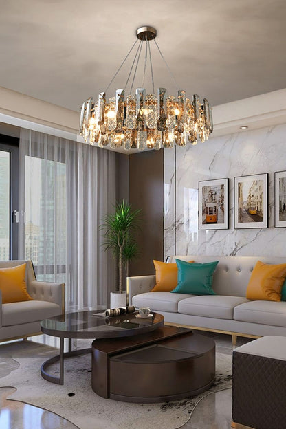 Clear Crystal Drum Pendant Lamp - everlamps