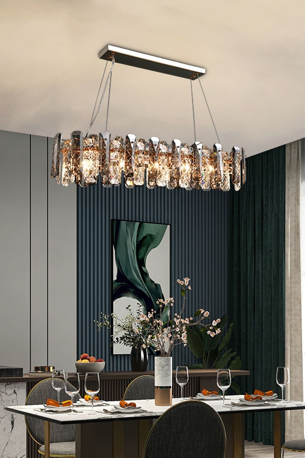 Clear Crystal Drum Pendant Lamp - everlamps