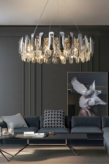Clear Crystal Drum Pendant Lamp - everlamps
