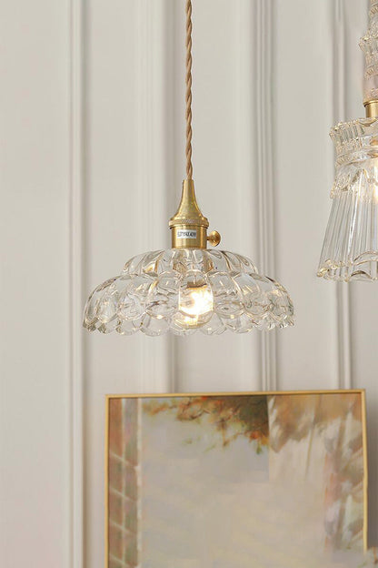 Clear Blossom Glass Shade Pendant Lamp - view 4 | everlamps