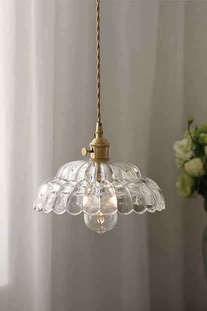 Clear Blossom Glass Shade Pendant Lamp - view 5 | everlamps