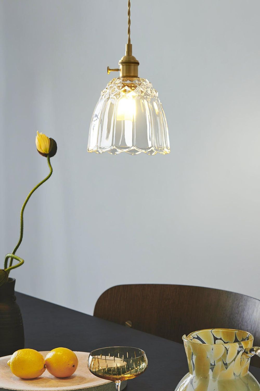 Clear Glass Fulbright Pendant Light - view 3 | everlamps