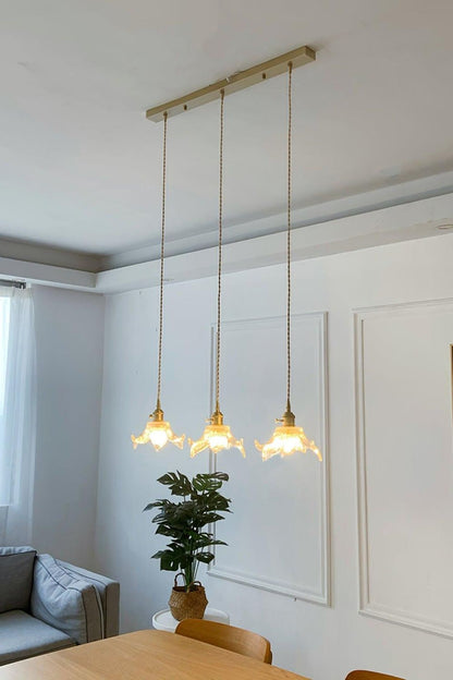 Clear Petal Glass Pendant Lamp - view 3 | everlamps