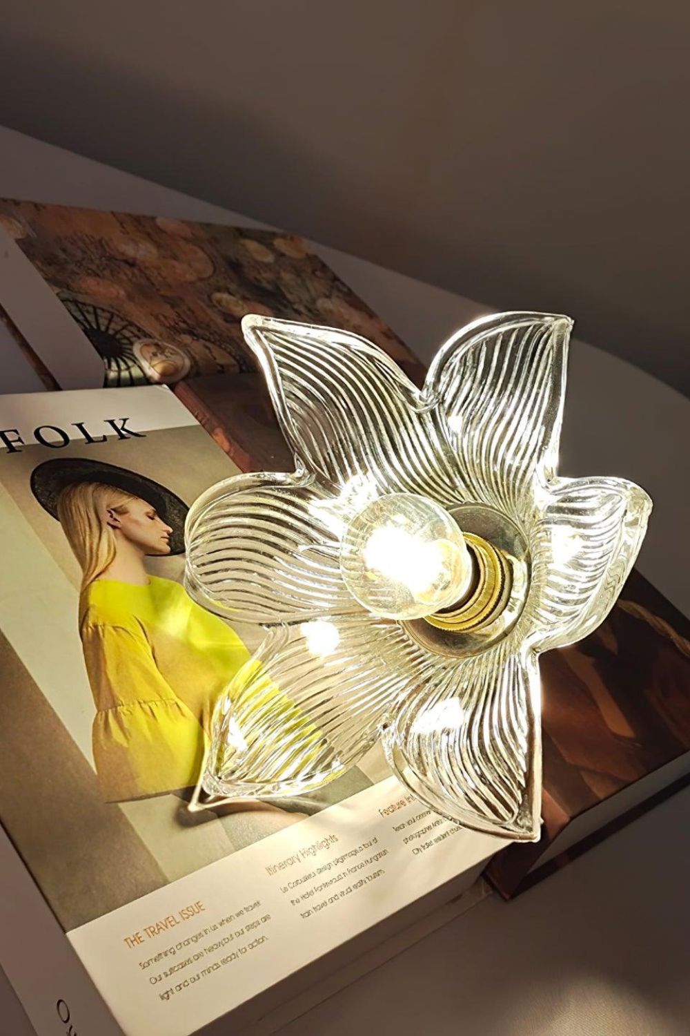 Clear Petal Glass Pendant Lamp - view 10 | everlamps