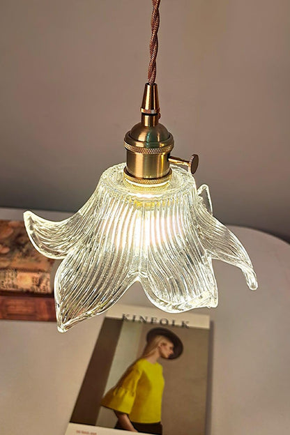 Clear Petal Glass Pendant Lamp - view 11 | everlamps