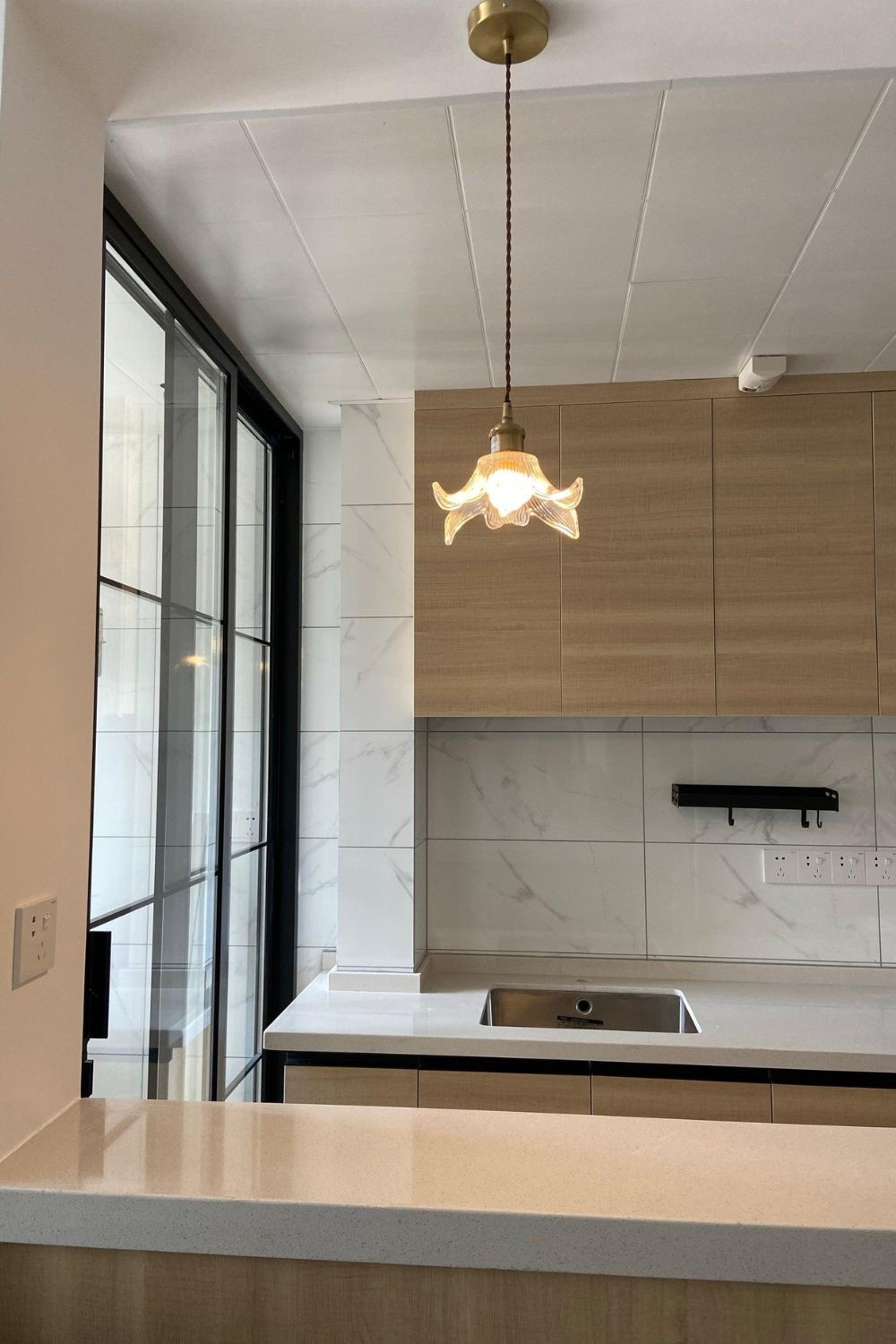Clear Petal Glass Pendant Lamp - view 2 | everlamps