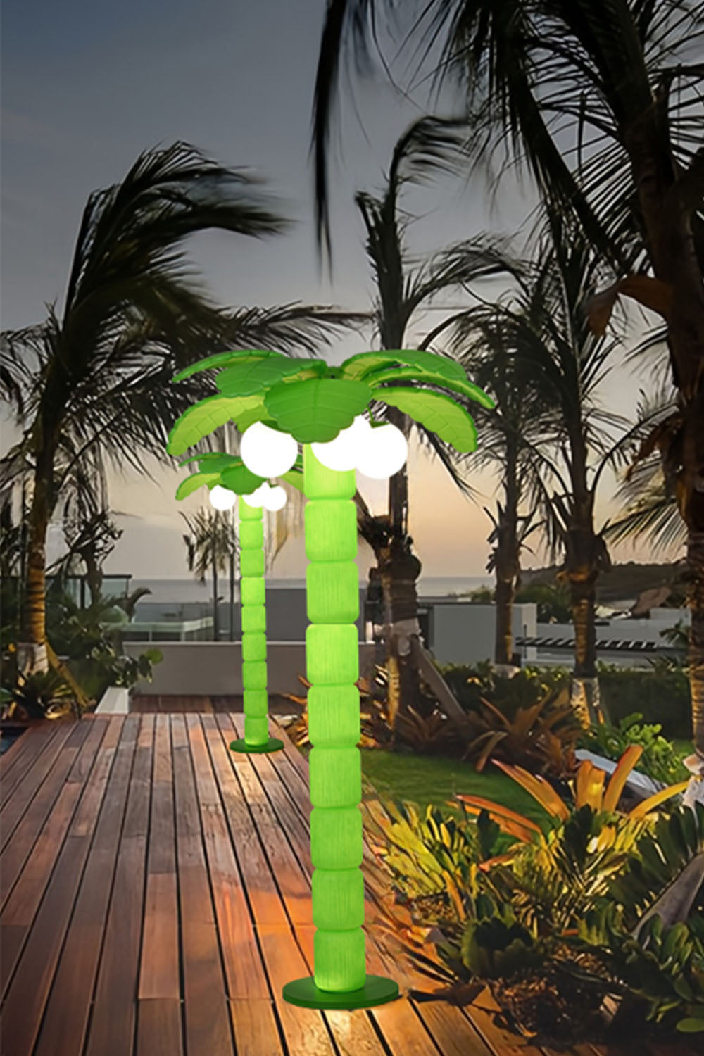 Coconut Tree Outdoor Floor Lamp - view 4 | everlamps