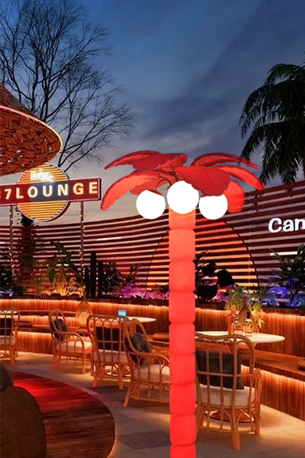 Coconut Tree Outdoor Floor Lamp - view 12 | everlamps