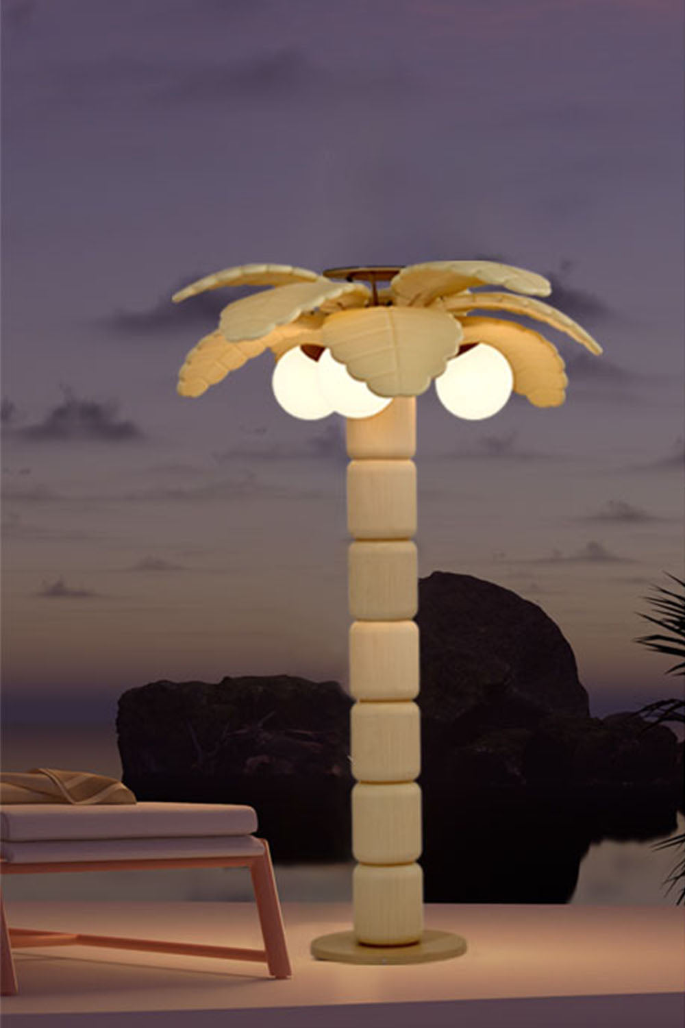 Coconut Tree Outdoor Floor Lamp - view 2 | everlamps