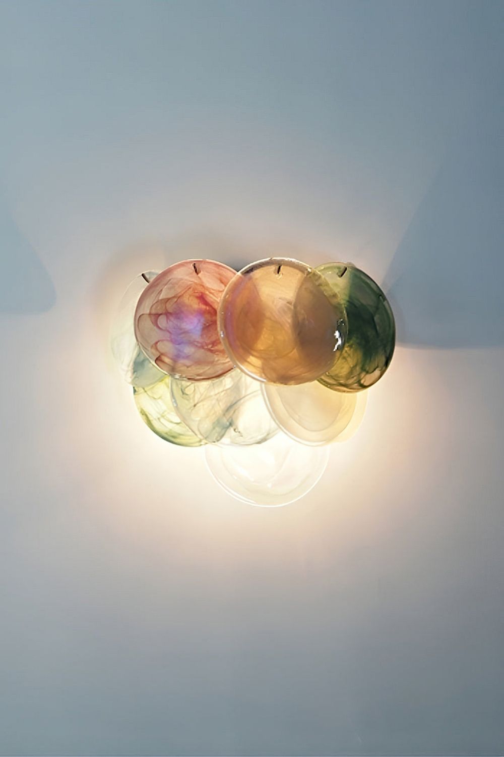 Colorful Art Glass Discs Wall Lamp - view 17 | everlamps