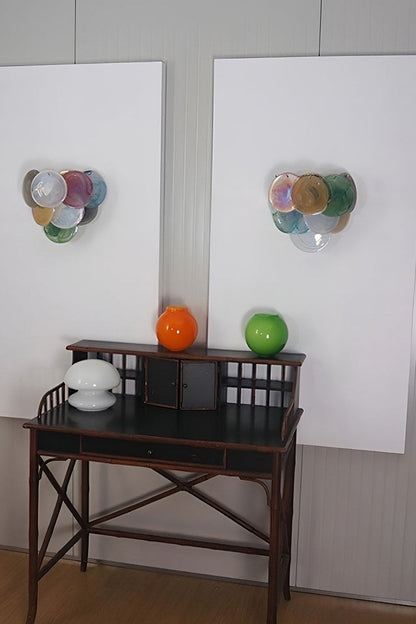 Colorful Art Glass Discs Wall Lamp - view 7 | everlamps