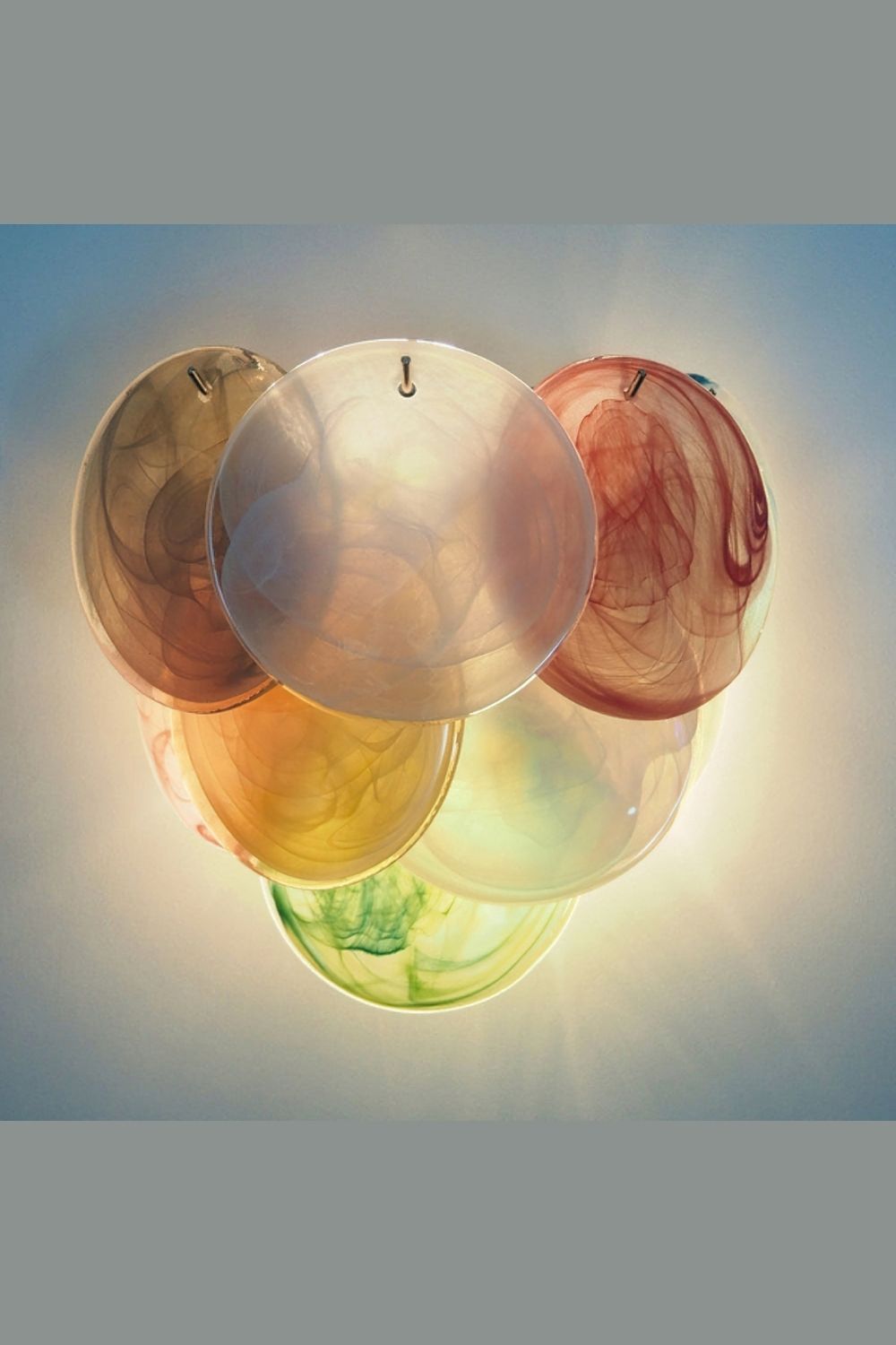 Colorful Art Glass Discs Wall Lamp - view 6 | everlamps