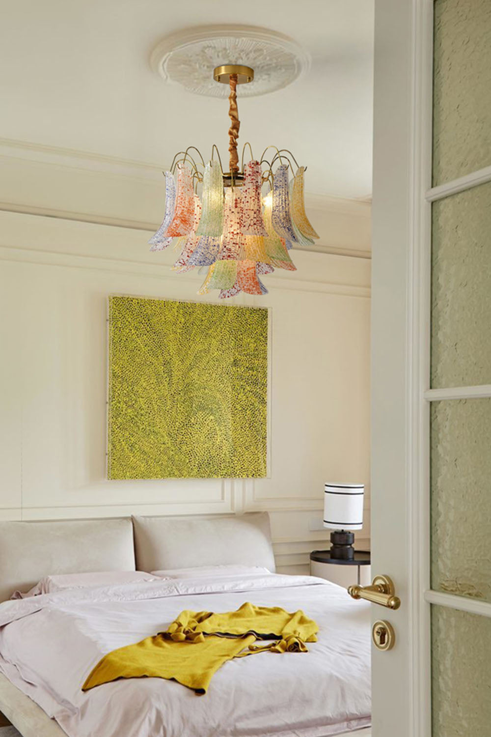 Colorful Art Glass Chandelier - view 10 | everlamps