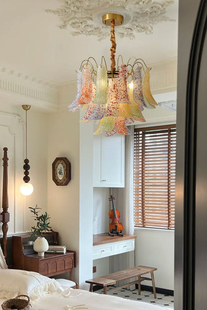 Colorful Art Glass Chandelier - view 17 | everlamps