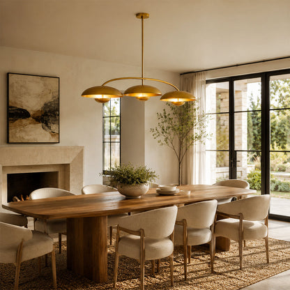 Orvyn 3-Disc Linear Metal Chandelier