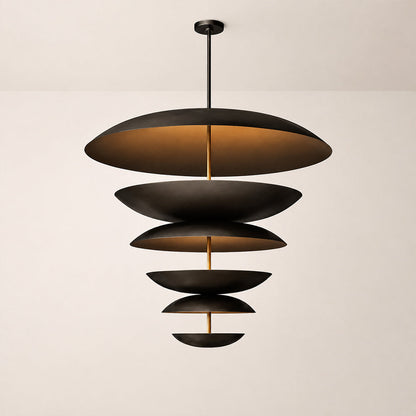 Orvyn Multi-Tier Vertical Disc Chandelier