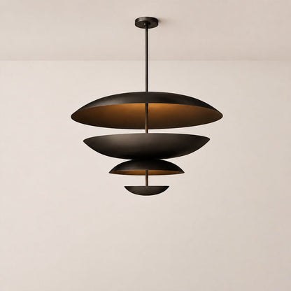 Orvyn 2-Tier Vertical Disc Chandelier