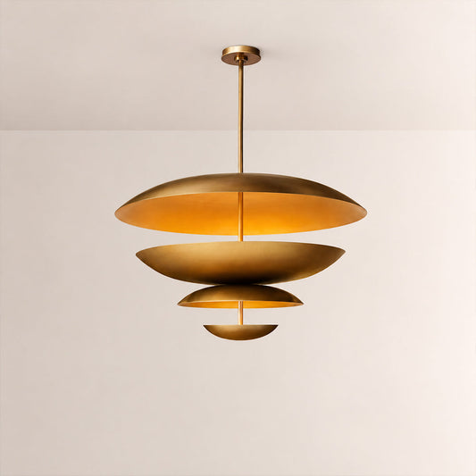 Orvyn 2-Tier Vertical Disc Chandelier