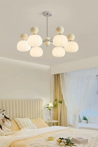 Cream Pumpkin Chandelier - view 7 | everlamps