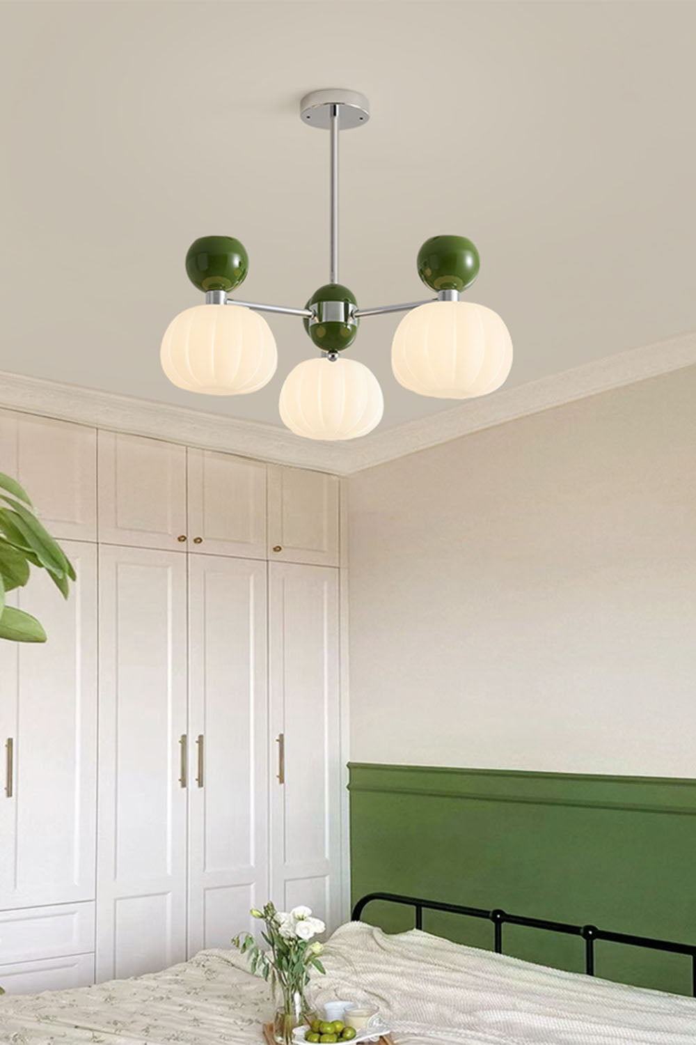 Cream Pumpkin Chandelier - view 11 | everlamps