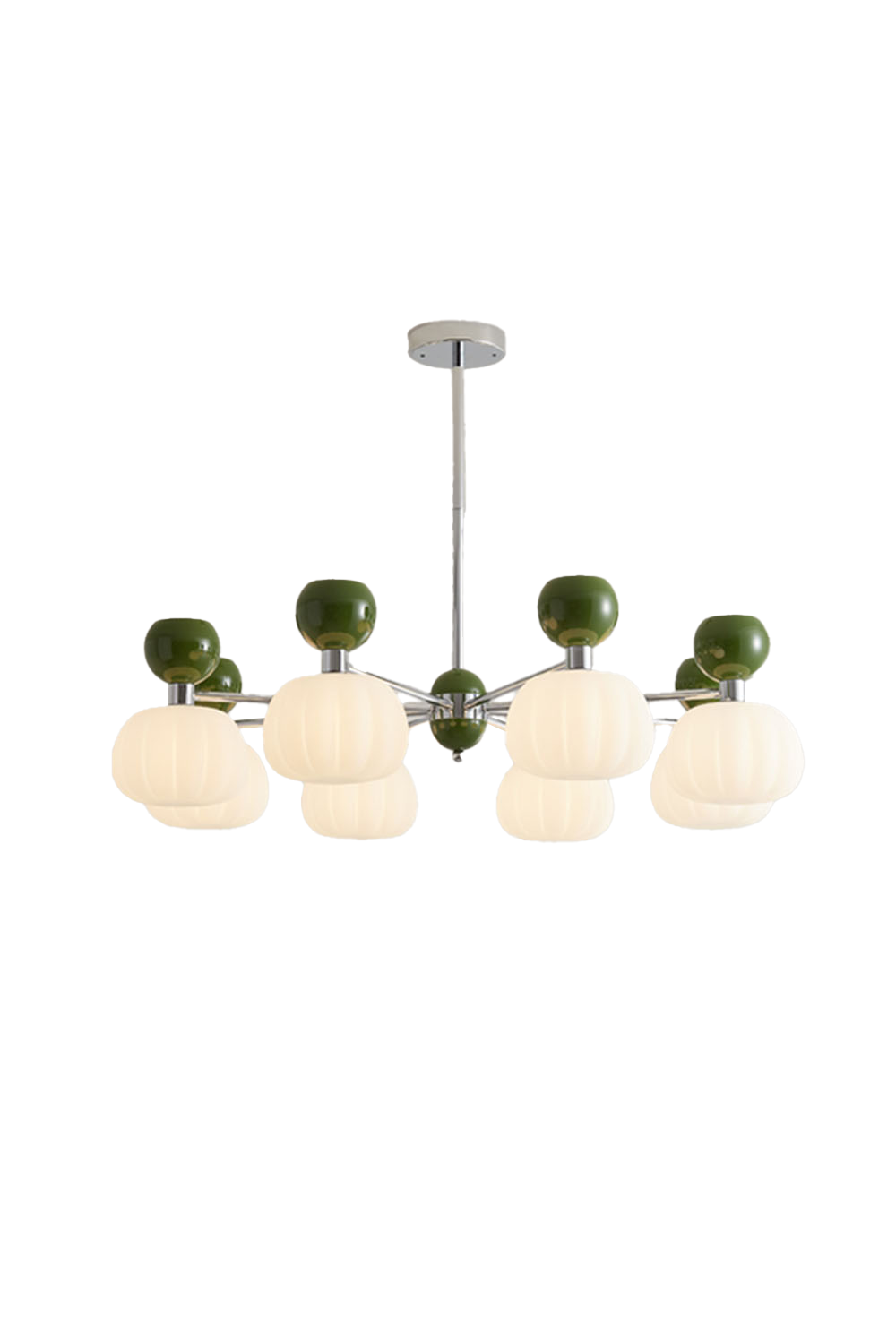 Cream Pumpkin Chandelier - view 23 | everlamps