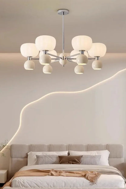 Cream Pumpkin Chandelier - view 15 | everlamps
