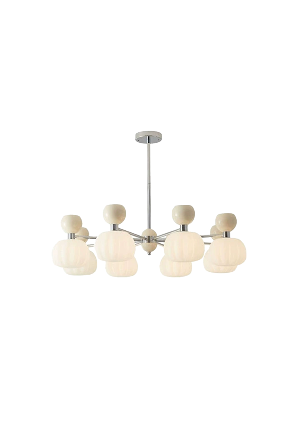 Cream Pumpkin Chandelier - view 18 | everlamps