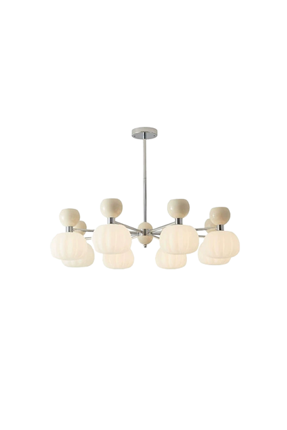 Cream Pumpkin Chandelier - view 18 | everlamps