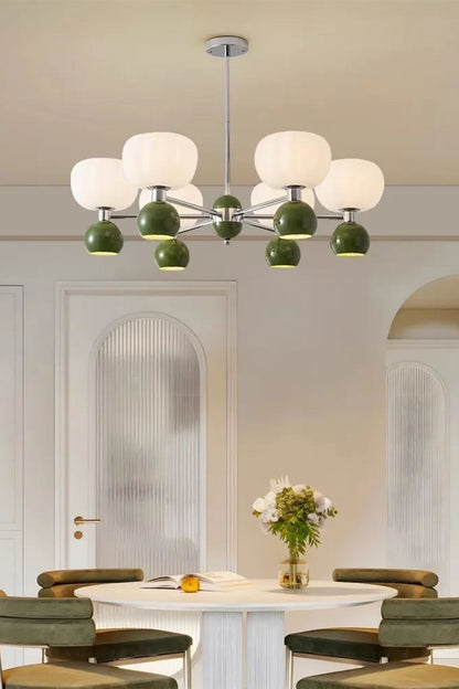 Cream Pumpkin Chandelier - view 3 | everlamps
