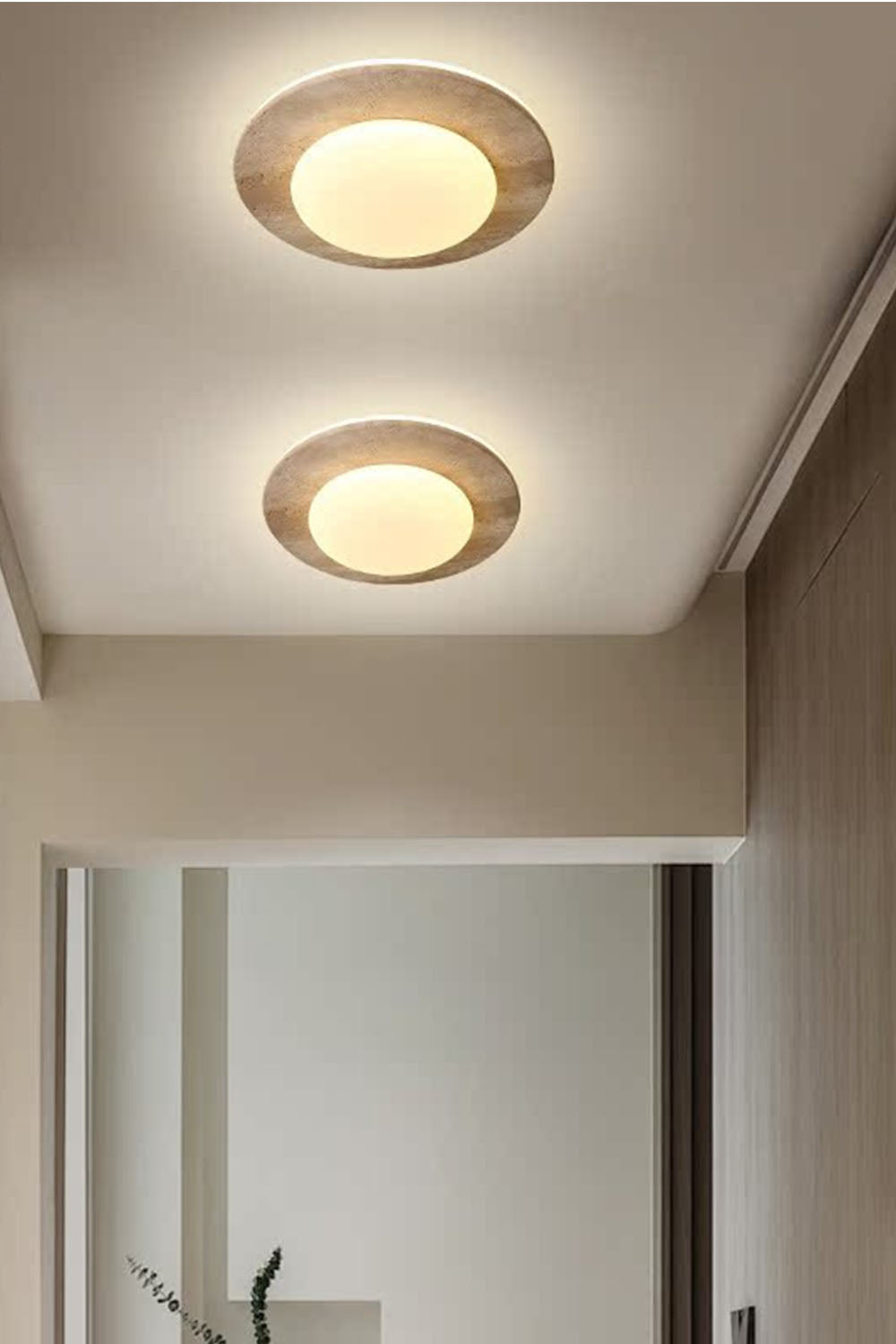 Cream Wabi-Sabi Ceiling Lamp - view 3 | everlamps