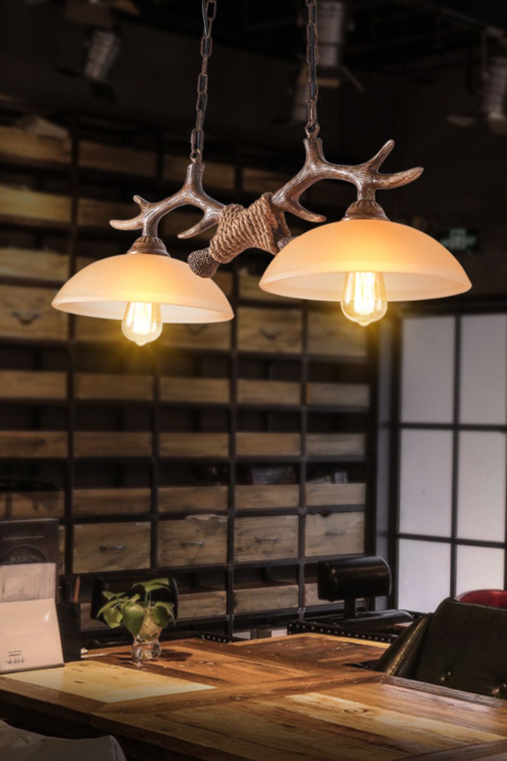 Creative glass antler chandelier - everlamps
