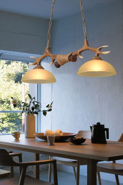 Creative glass antler chandelier - everlamps