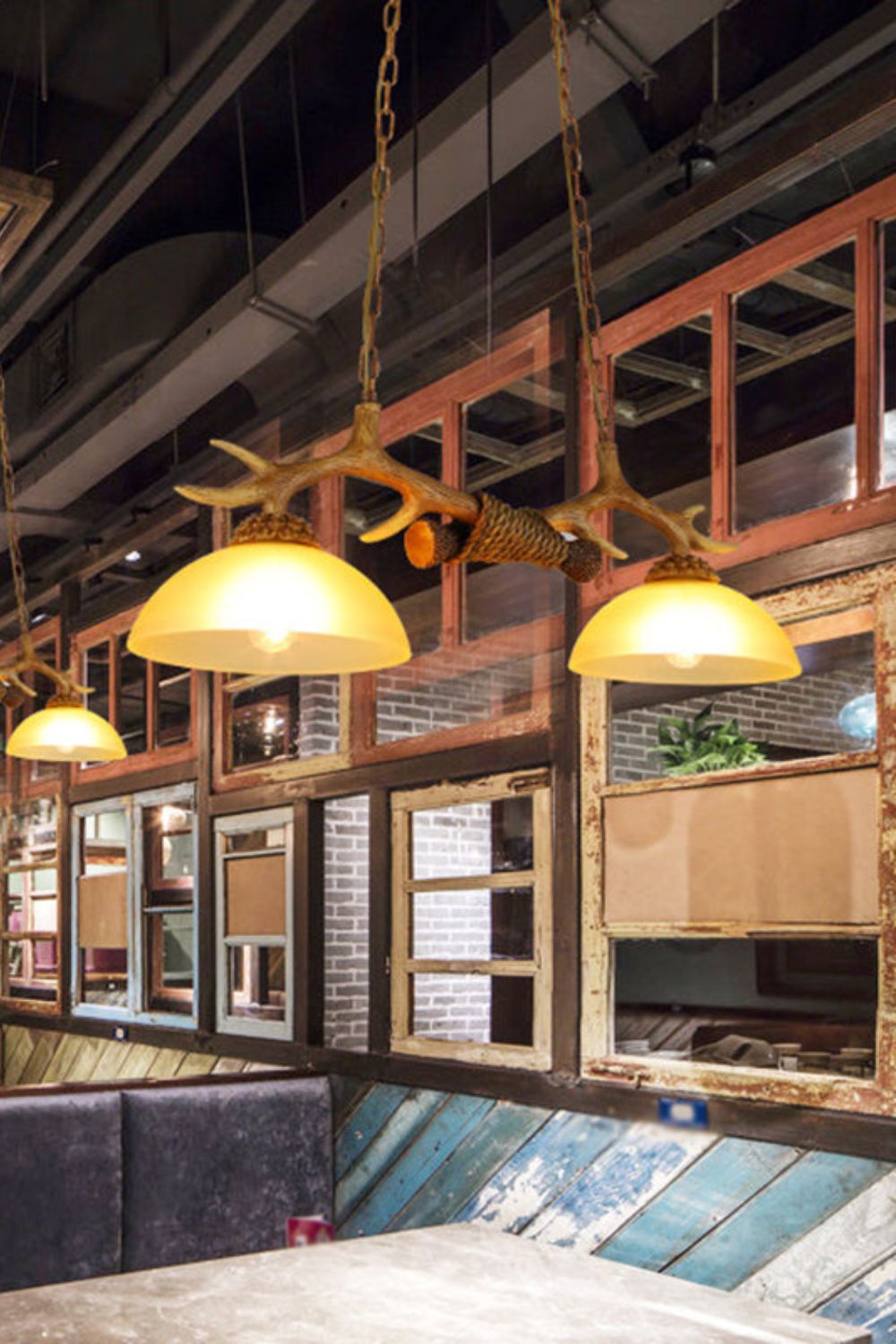Creative glass antler chandelier - everlamps